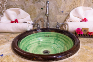 Amerika, Karibik, Große Antillen, Dominikanische Republik, Cabarete, Badezimmer im Natura Cabana Boutique Hotel & Spa, Amerika, Karibik, Große Antillen, Dominikanische Republik, Cabarete, Badezimmer im Natura Cabana Boutique Hotel & Spa,